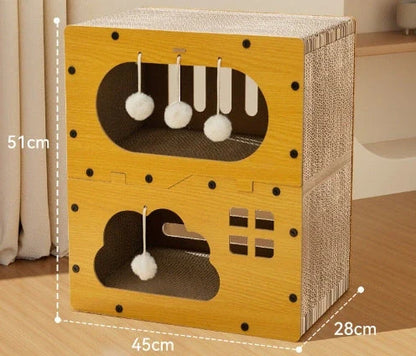 Durable sisal scratch mat with crumb-resistant surface for cats