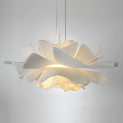 Nordic iron chandelier with PMMA lampshade in restaurant setting showing 40cm diameter