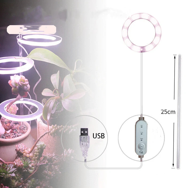 Full spectrum LED grow light for indoor plants with acrylic stick