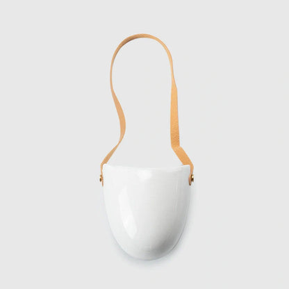 Stylish ceramic wall-mounted flower pot with no-trace nails for easy installation