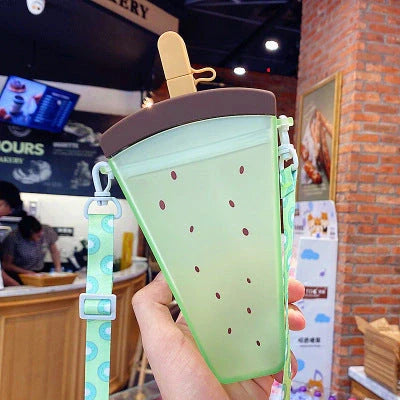 Kids' anti-drop beverage kettle with cartoon design, 320ml capacity