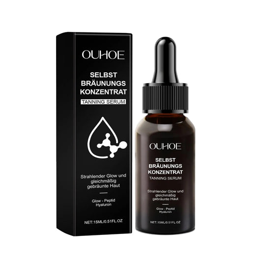 Meihei Liquor Tanning Liquid 15ml bottle with hyaluronic acid and oligopeptide-1 for gradual tanning