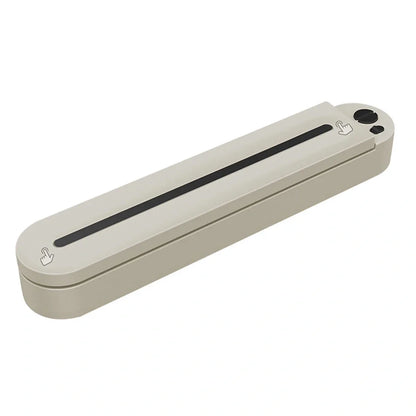 Black household vacuum sealing machine with 90W power, vacuum bags, and external tubes for food preservation