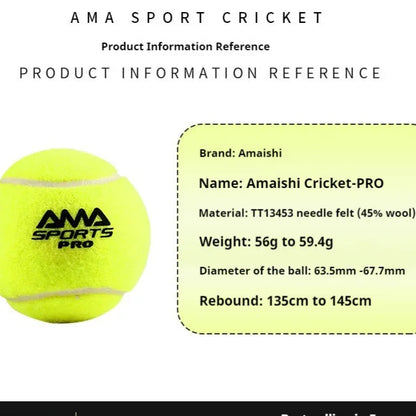 Three tennis training balls in black, green and yellow colours for cage plate practice