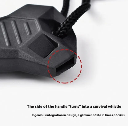 Black outdoor camping flint with magnesium alloy rod and stainless steel multifunctional scraper tool