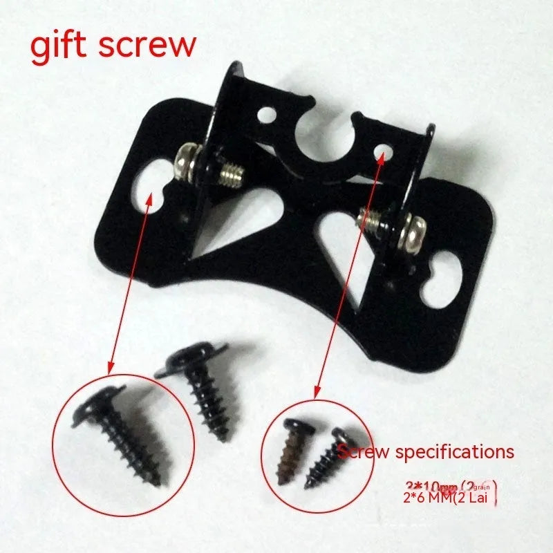 Black universal in car camera holder with adjustable angle bracket for mounting cameras in vehicles