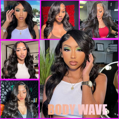 Black medium-long curly synthetic wig with 22-inch length and natural wave pattern on display stand