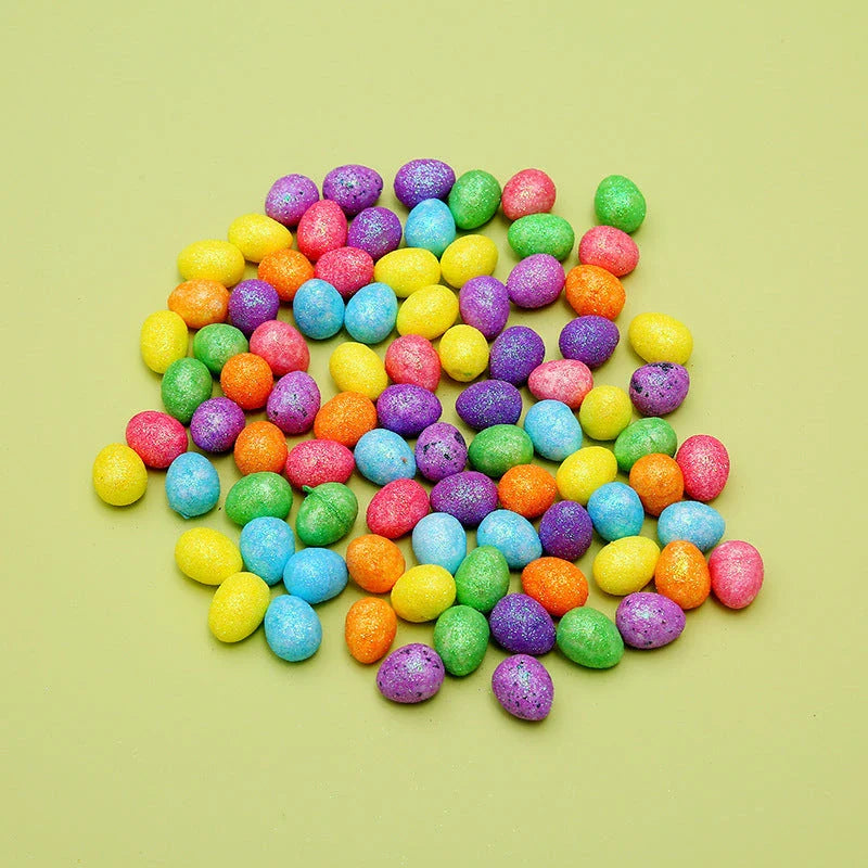 Colorful, hand-painted DIY Easter egg ornaments made of durable plastic for festive holiday decor