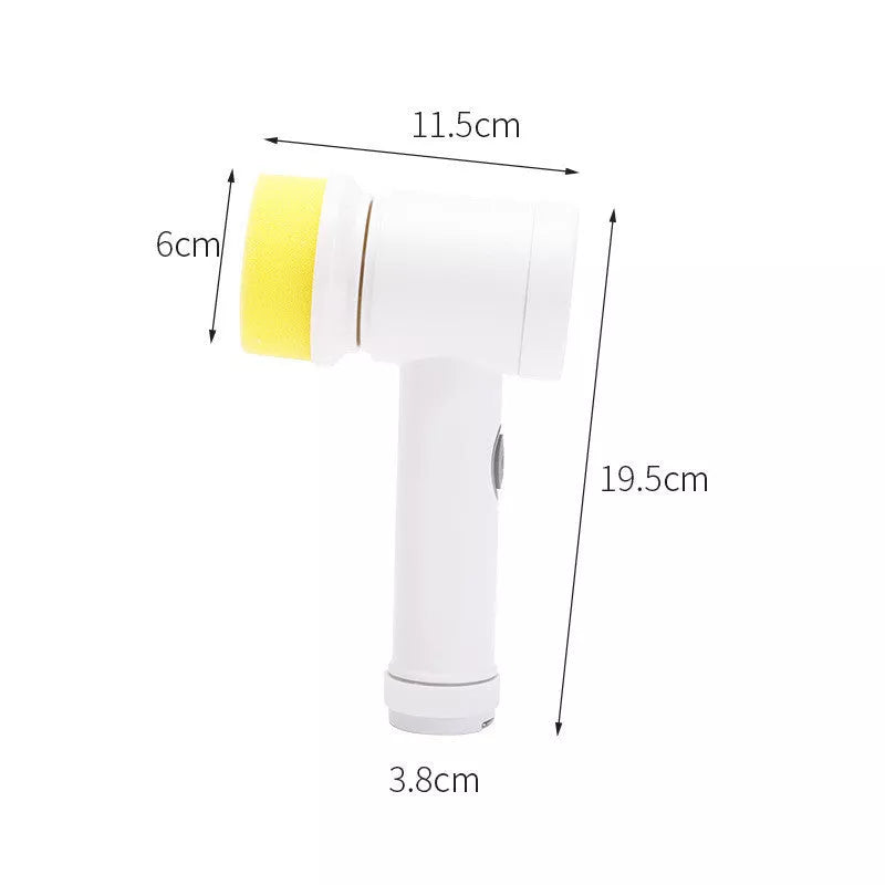 Intelligent Electric Cleaning Brush in white with multiple brush heads for versatile cleaning