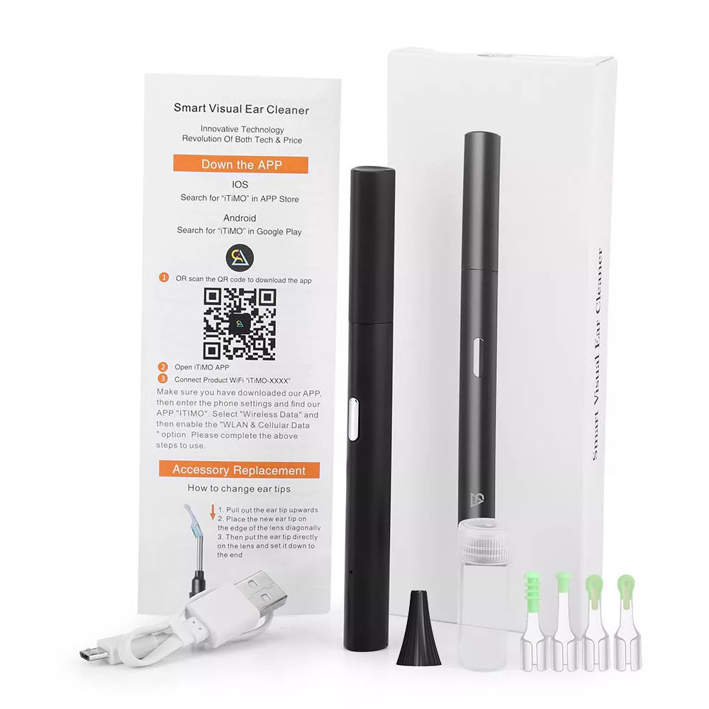 3.9mm Wireless WIFI Visual Otoscope for earwax cleaning with 3-million-pixel camera