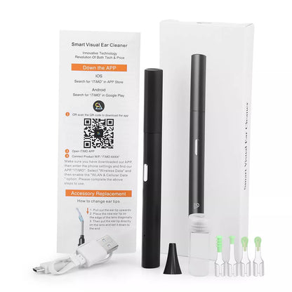 3.9mm Wireless WIFI Visual Otoscope for earwax cleaning with 3-million-pixel camera