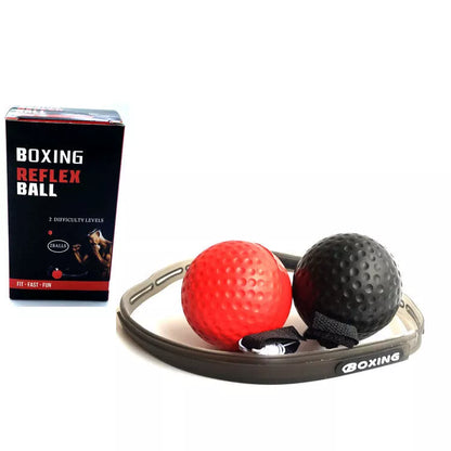 PU Foam Boxing Ball with adjustable silicone headband for fitness training