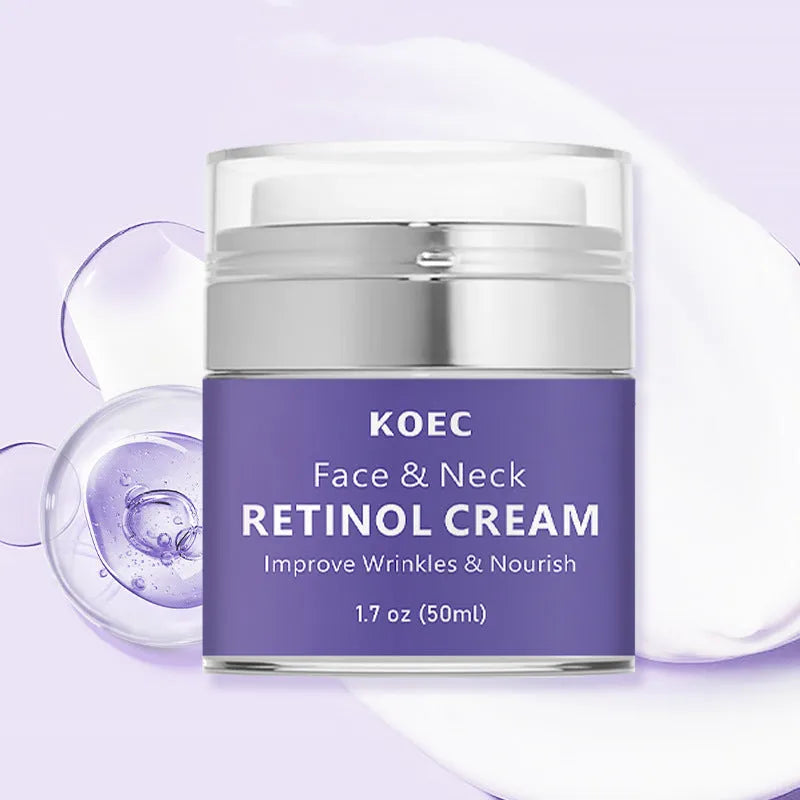 50g jar of retinol neck cream for light lines with English packaging