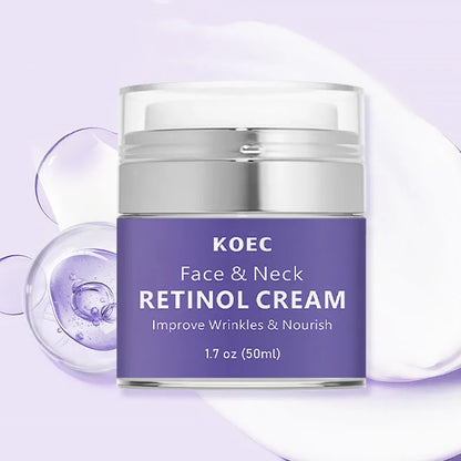 50g jar of retinol neck cream for light lines with English packaging