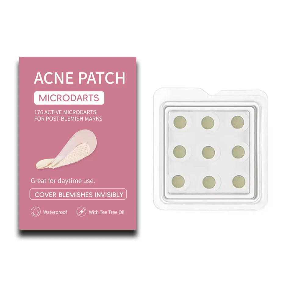 9 hydrocolloid acne patches for pimple desalting treatment in clear packaging