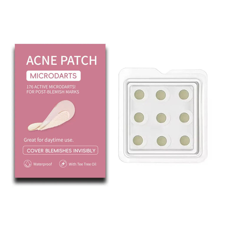 Acne patches for pimple and closed comedone desalting, mild and non-irritating hydrocolloid facial treatment stickers in a 9-piece pack for spot care and blemish reduction