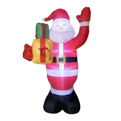 Christmas LED lights inflatable outdoor decor showing Santa, tree, snowman character options