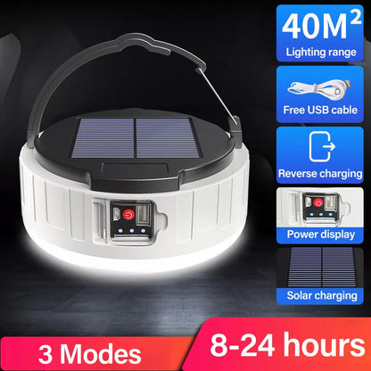 Solar LED Emergency Mobile Stand Light with remote control and dual charging options