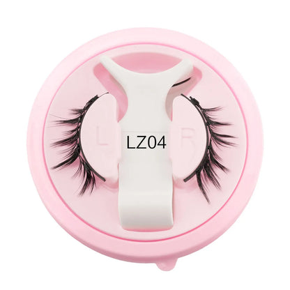 Reusable waterproof glue-free false eyelashes set with artificial fibre construction