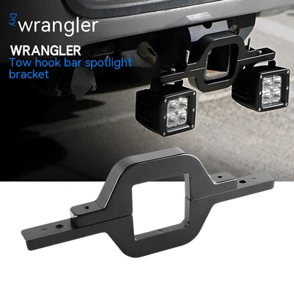 Black aluminium alloy LED light mounting bracket for Jeep Wrangler off-road vehicles