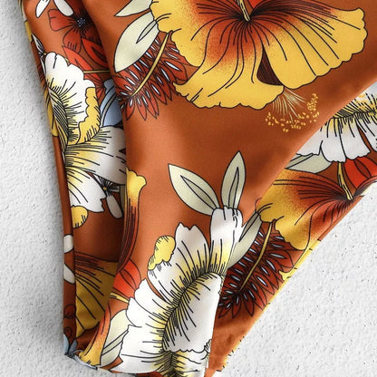 Women's printed bikini swimsuit with high elasticity in vibrant colors