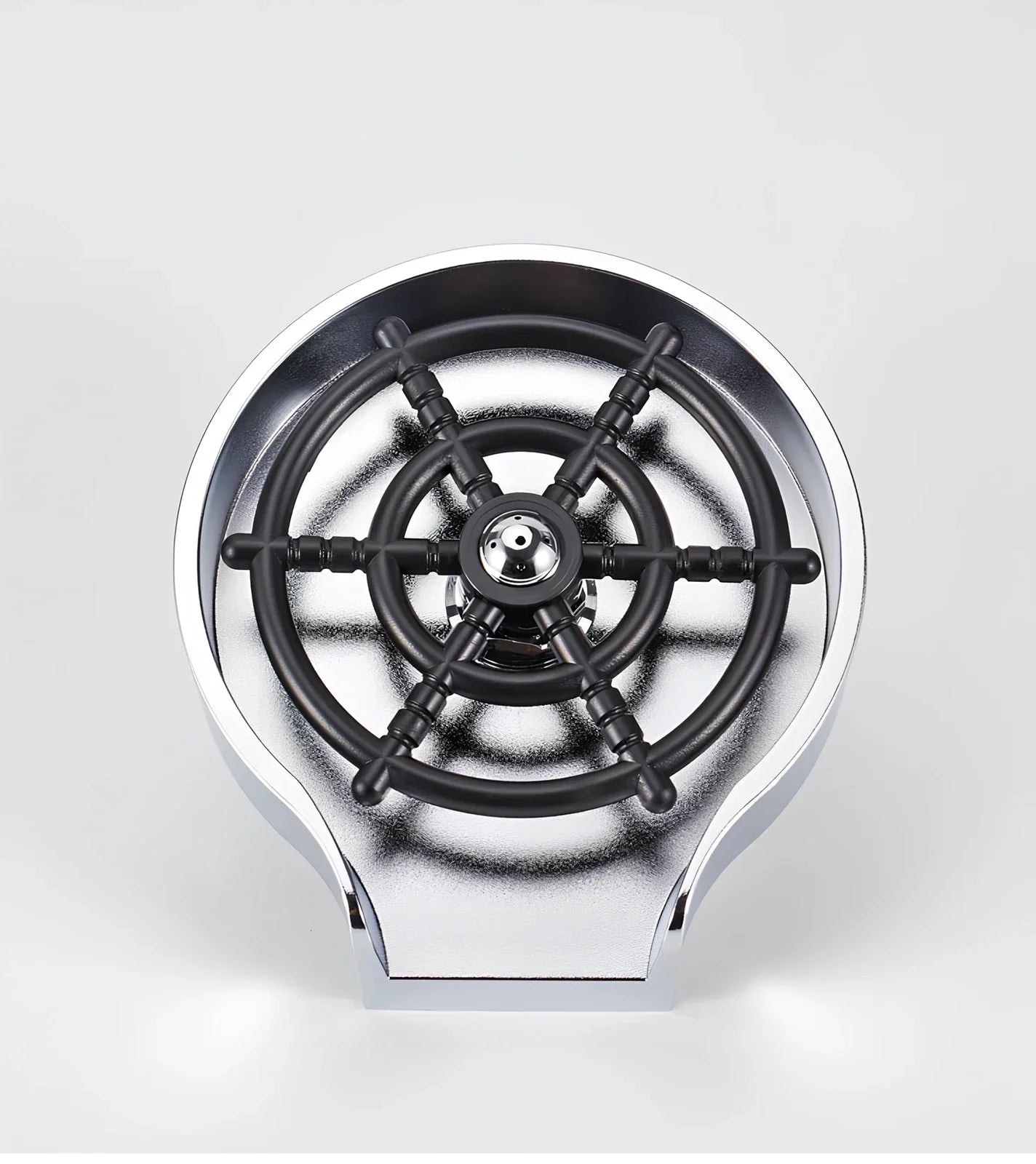 Automatic cup washer with high-pressure spray system for bar counters in black finish