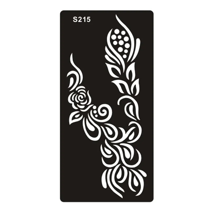 Geometric hollow design temporary tattoo sticker in Southeast Asian style on water transfer paper