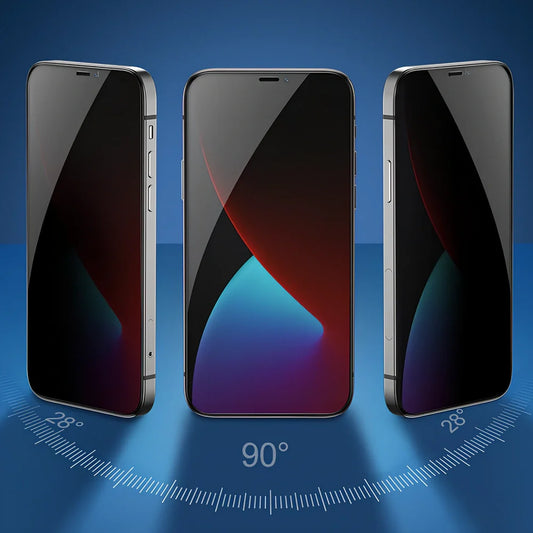 iPhone privacy screen protector with anti-peeping technology and tempered glass construction
