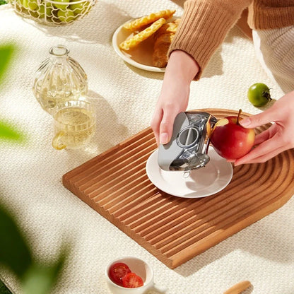 3-in-1 stainless steel peeler shredder with ergonomic handle for easy peeling, slicing, and shredding