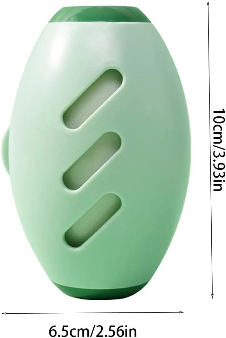 Green and white washable reusable gel lint roller ball for pet hair removal on clothes and furniture
