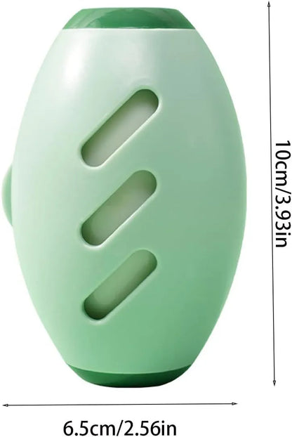 Green and white washable reusable gel lint roller ball for pet hair removal on clothes and furniture