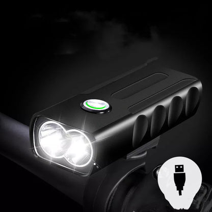 Rechargeable super bright bike headlight for night riding with 500m range and waterproof design