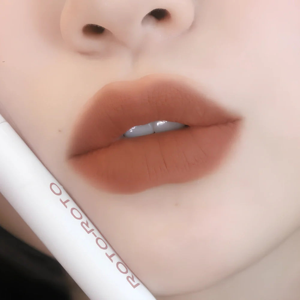 ROTO Matte Air Bear Lip Mud lip lacquer tube with applicator, non-transfer formula