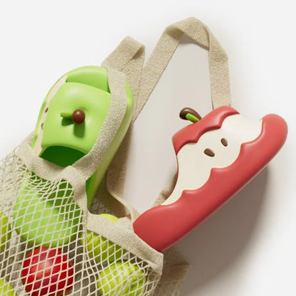 Cartoon fruit print EVA parent-child sandals in light pink colour, flip-flop style homewear slippers