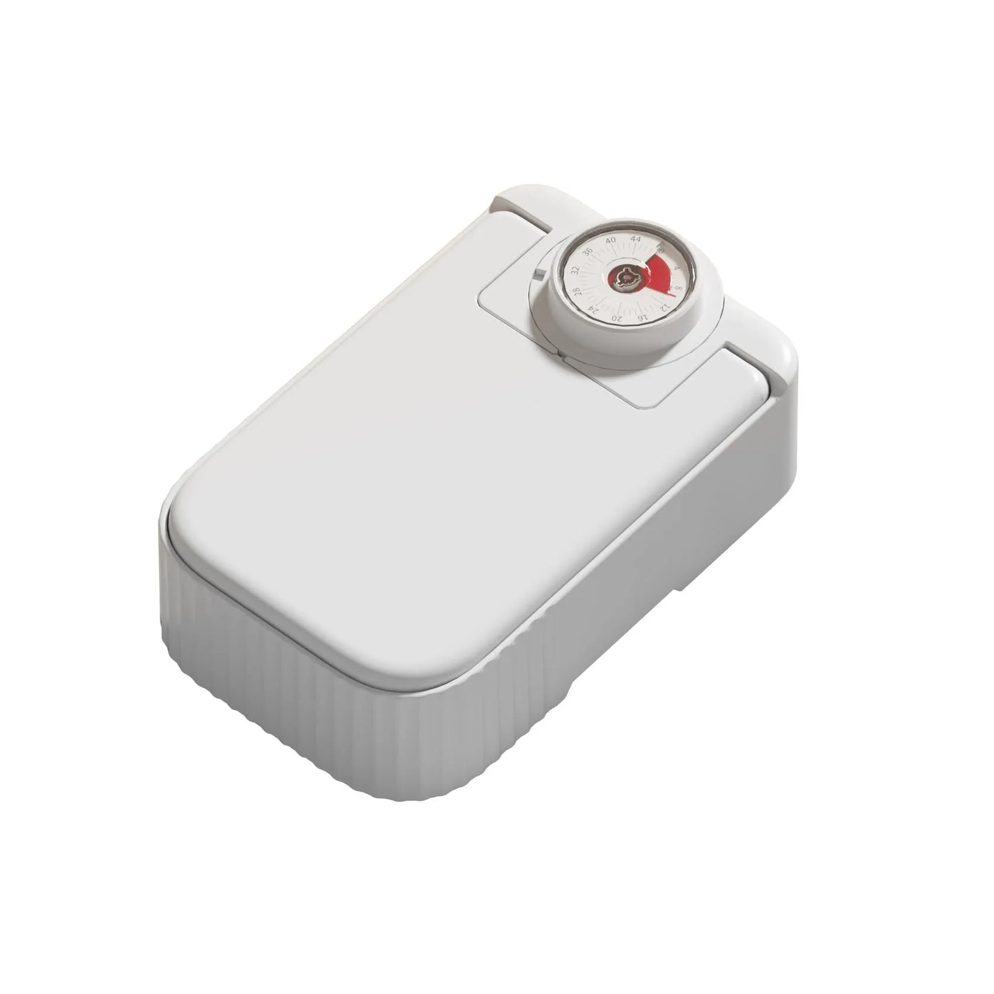 White programmable pet single meal feeder with timer display, ice crystal box, and modular splash-proof design.