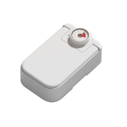 White programmable pet single meal feeder with timer display, ice crystal box, and modular splash-proof design.