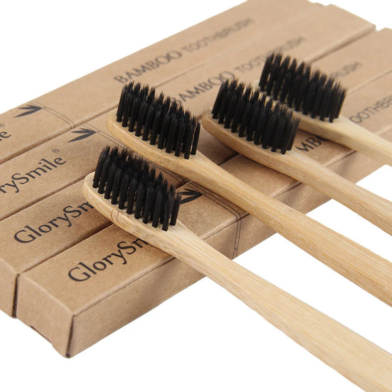 Premium Bamboo Charcoal Toothbrush with Soft Bristles