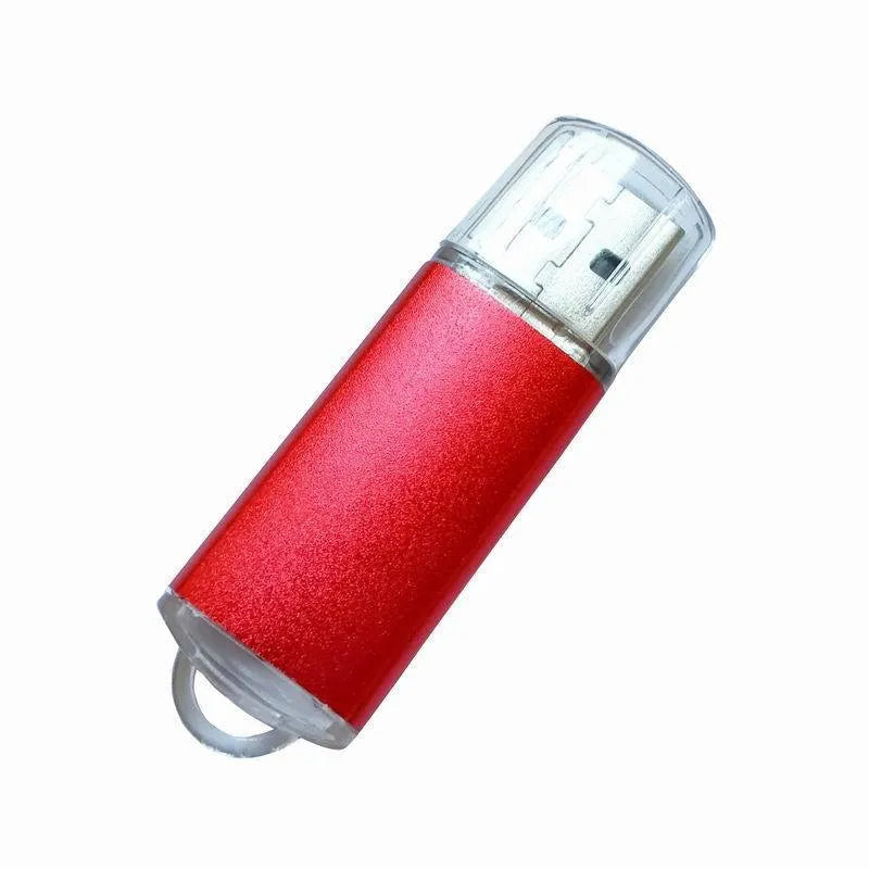 Software encryption lock C dongle USB key with metal shell in various colours showing 50mm length