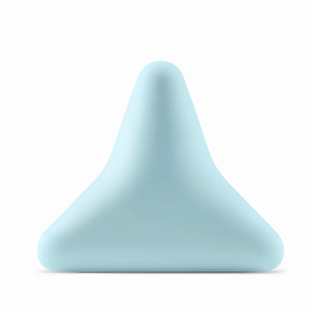 Grey silicone triangular massage cone with four corners for back, neck, scapula and psoas muscle release