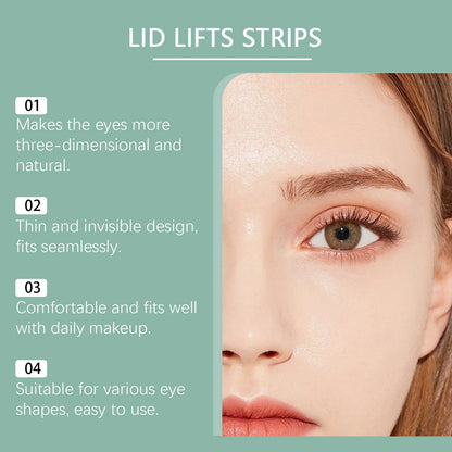 Pack of 80 hydrating eyelid sticker patches with glycerol and hyaluronic acid formula.