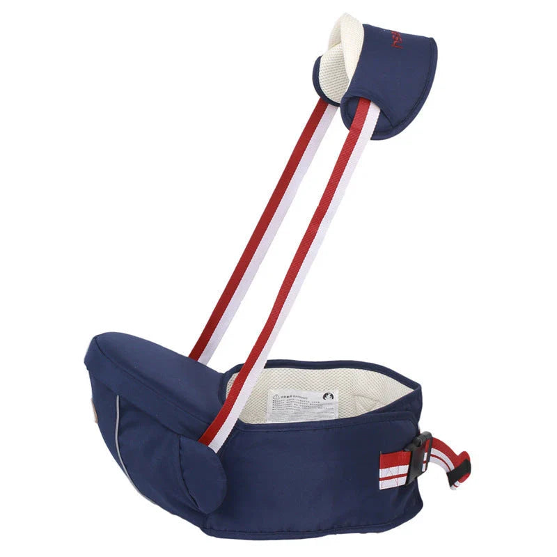 A comfortable 2-in-1 baby carrier with versatile carrying options, suitable for newborns to toddlers, featuring multiple color choices and a large storage compartment.