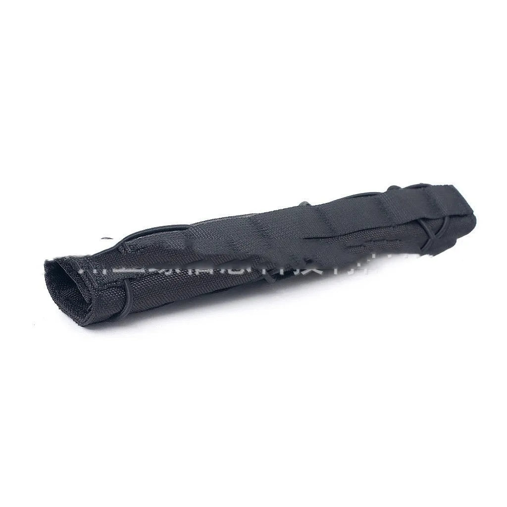 Polyester camo silencer cover 14x22cm in black, army green, ACU, mud and CP