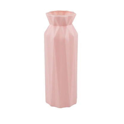 Simple drop-resistant melamine vase in green, grey, pink, or white with 7.2cm base diameter for stable floral displays.