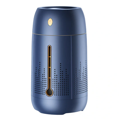 Round USB plug-in aromatherapy humidifier with ambient light and 1.0-2.5 litre water capacity