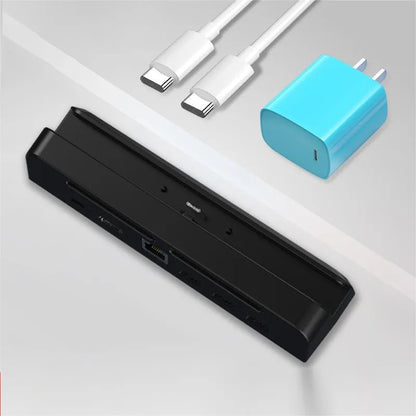 Portable multi-function adapter extension for game consoles with 4K HD projection and compact aluminium alloy housing