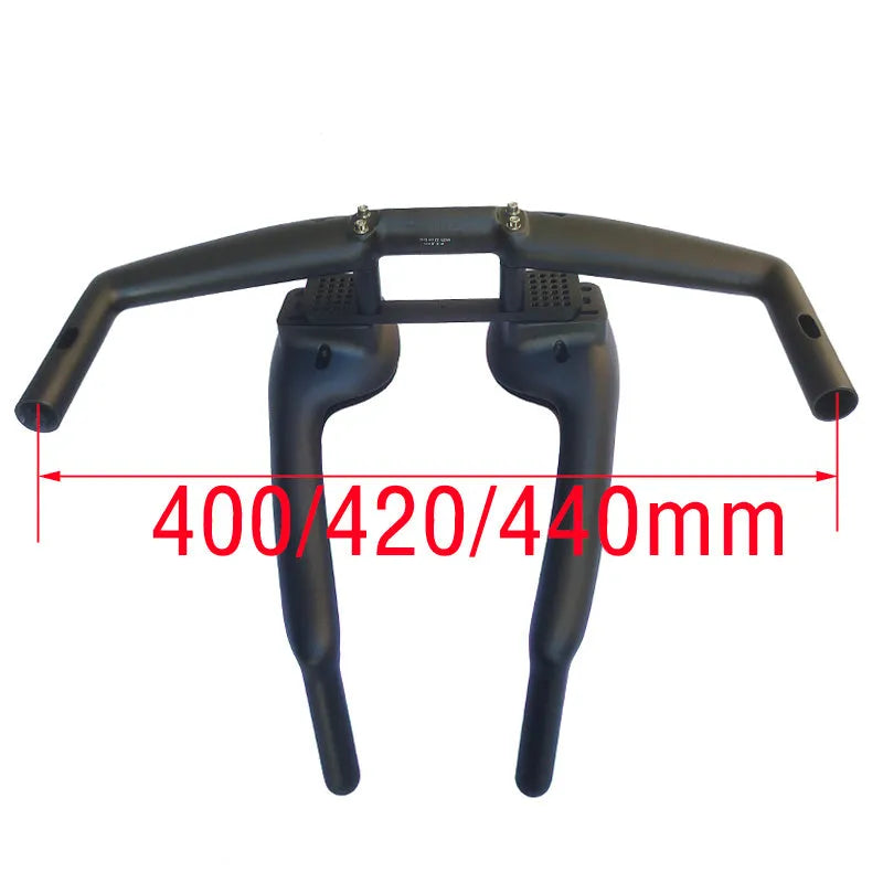 New Field carbon fibre TT bicycle handlebar in black, showing aerodynamic shape and 31.8mm clamp area.