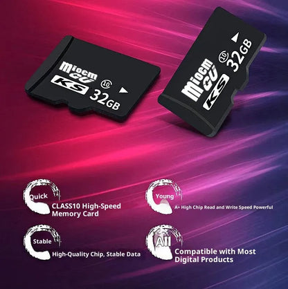 Black KS series TF memory card, 15 x 11 x 1mm, C10 high-speed edition for phones, cameras, and recorders