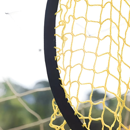 Portable foldable soccer training goal net in black or yellow colour for backyard football practice