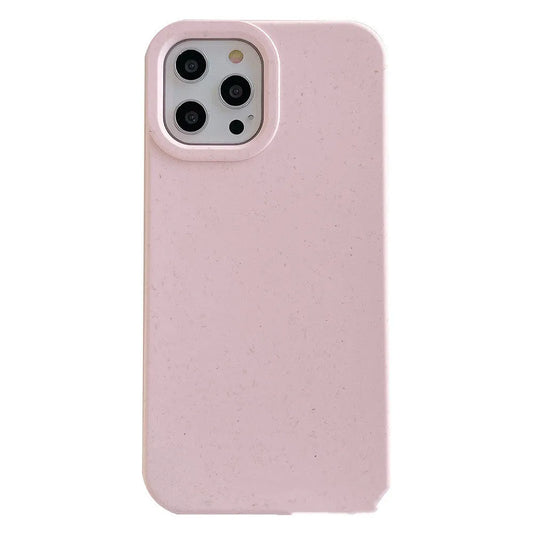 Fully degradable phone case for Apple iPhone with wheat straw fibre, rear cover style in multiple colours