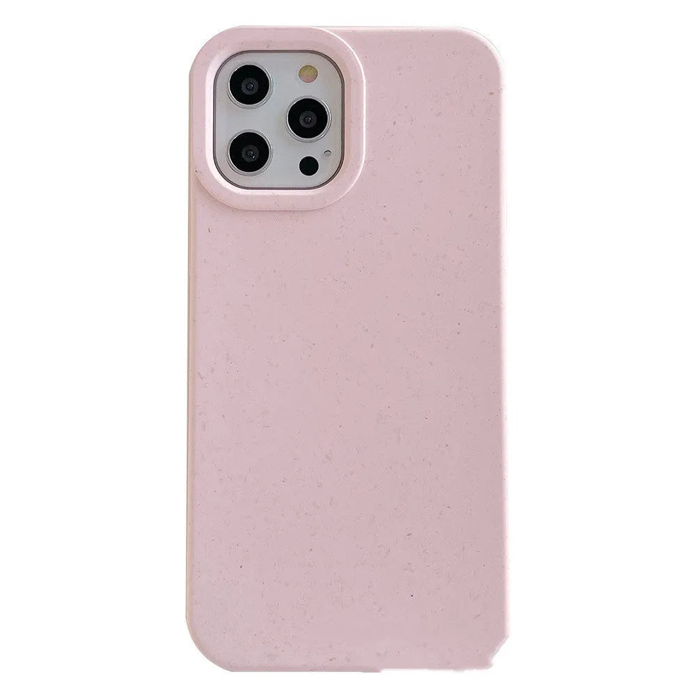 Wheat straw biodegradable phone case for Apple iPhone showing natural fibre texture and colour options